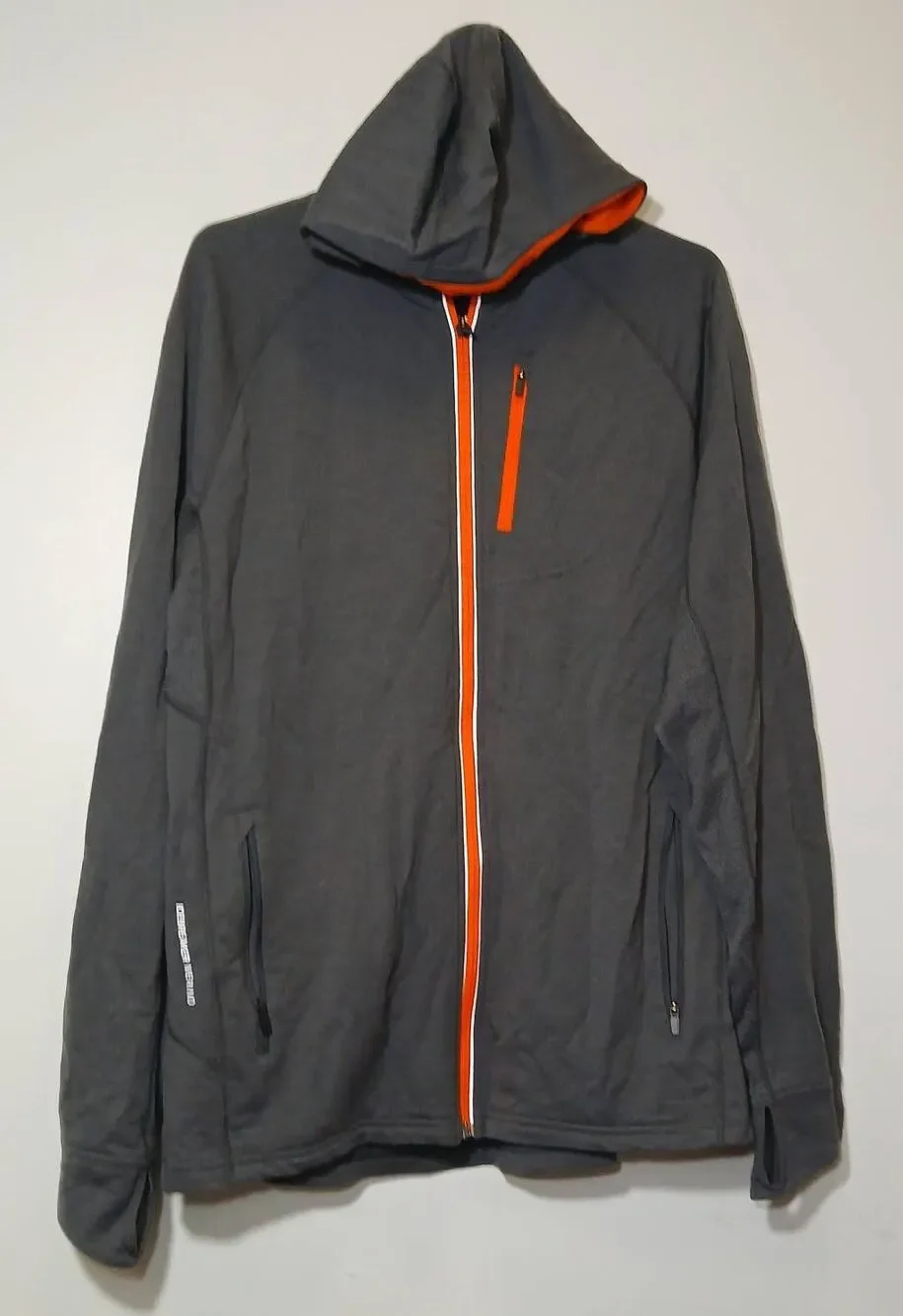 Icebreaker mens large gt thick merino wool full zipper sweater jacket gray